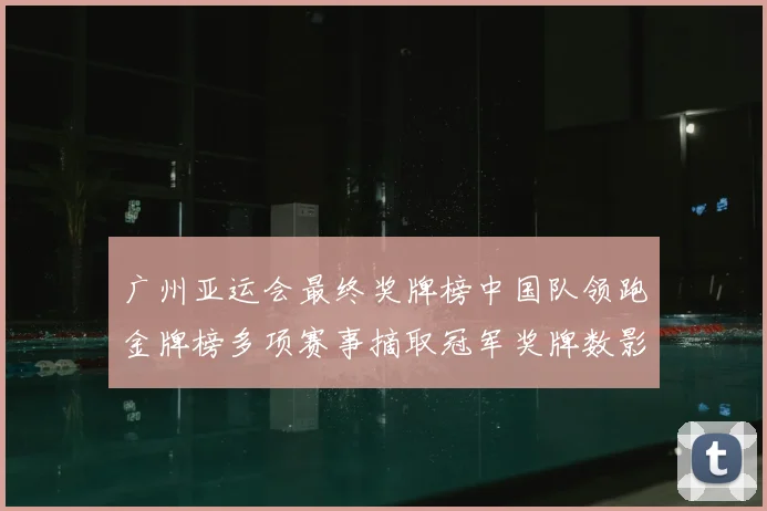 广州亚运会最终奖牌榜中国队领跑金牌榜多项赛事摘取冠军奖牌数影响区域排名